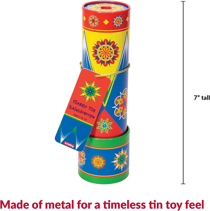 Schylling Classic Tin Kaleidoscope - Colorful Patterns for Creative Exploration - Image 4